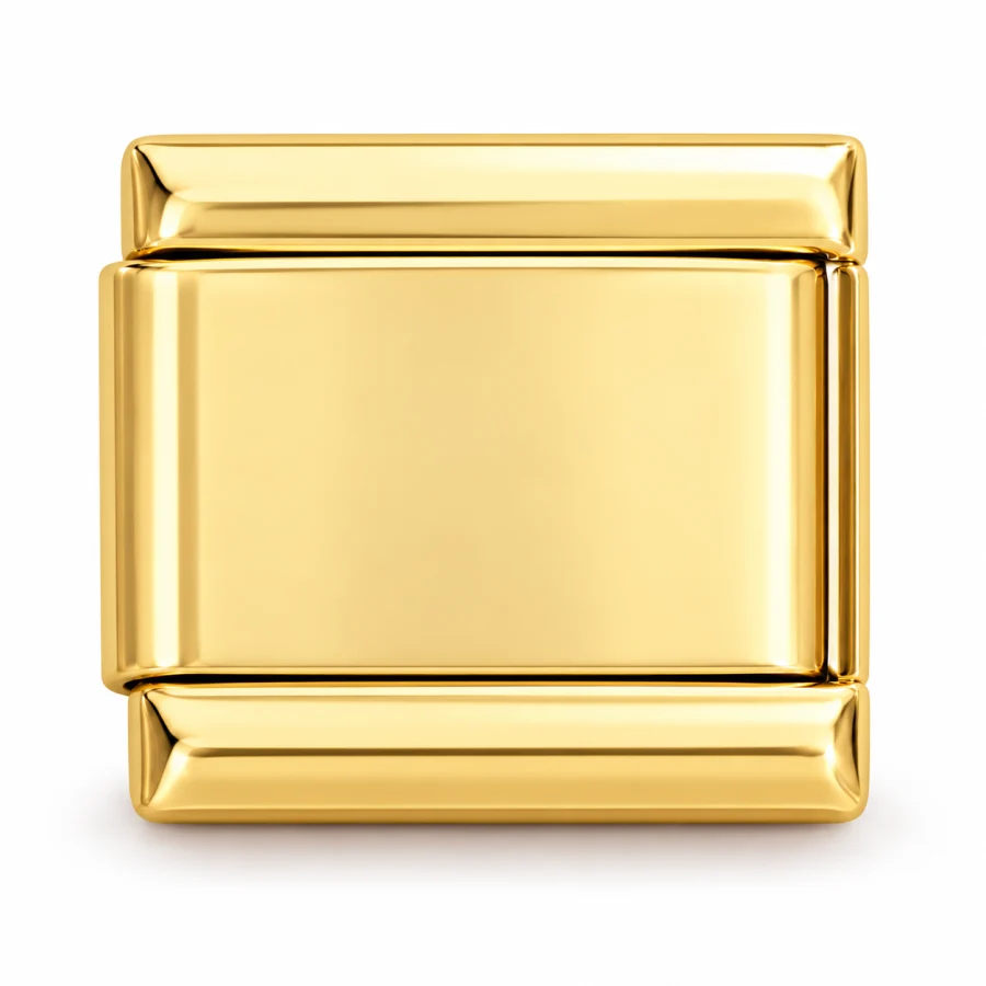 Illustrative gold Blank Gold Italian charm