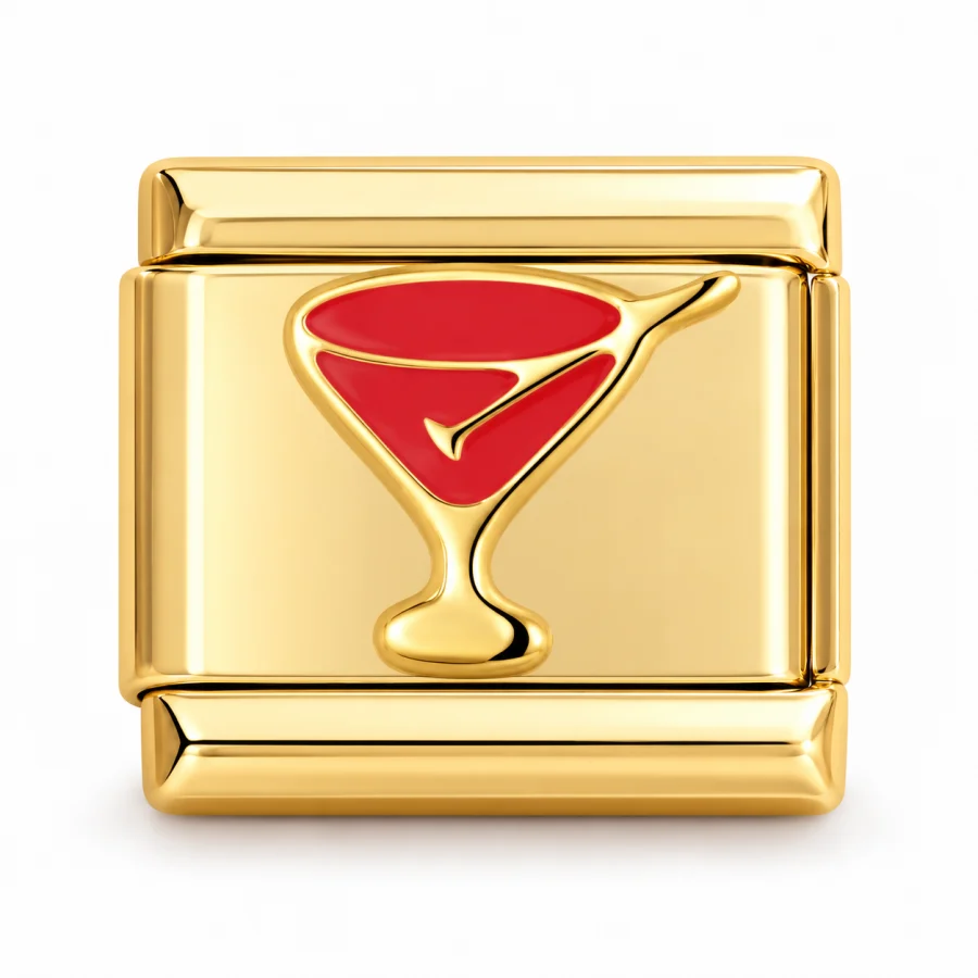 Illustrative gold Cocktail Italian charm
