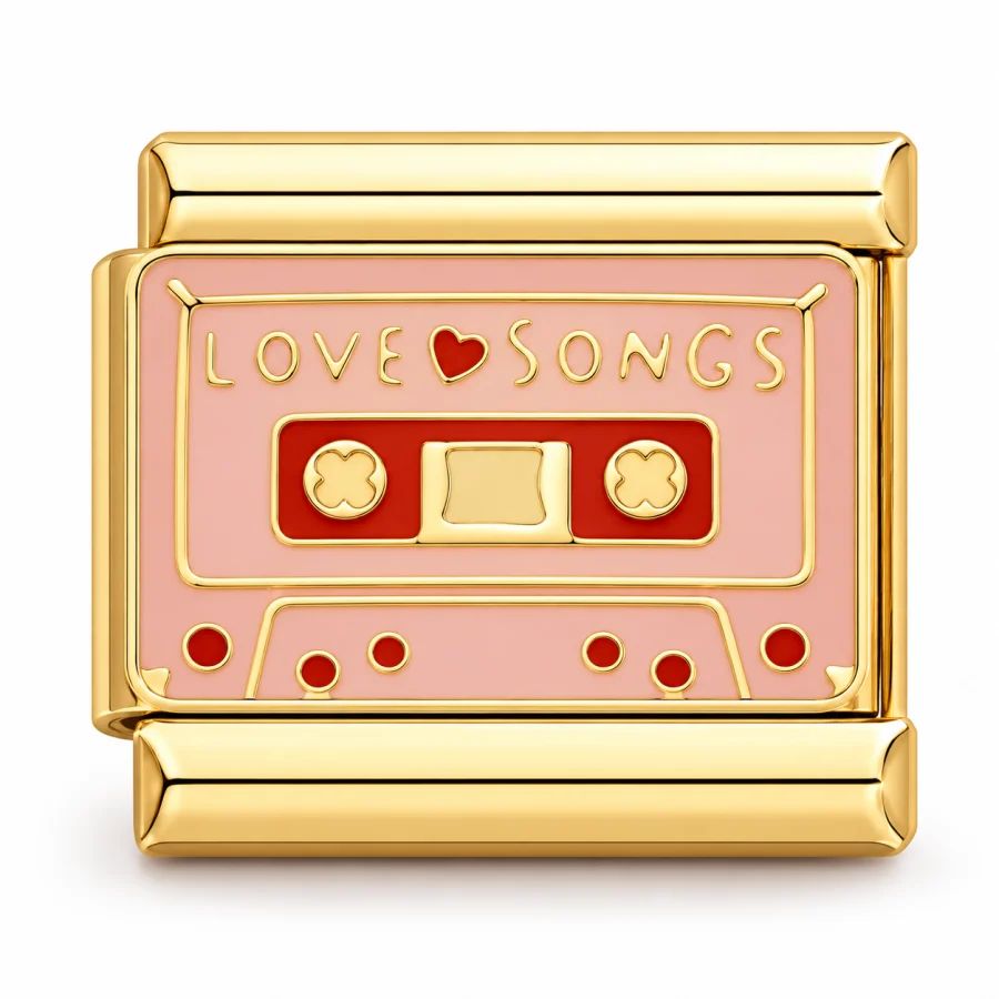 Illustrative gold Love Songs Italian charm